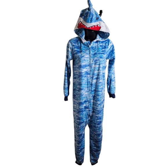 wonder nation Other - NEW Wonder Nation Blue Shark Juniors Onesie Hooded 10-12